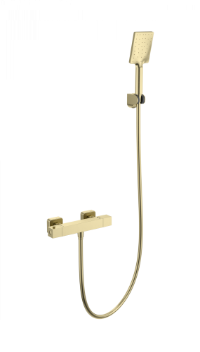 Смеситель для душа Wonzon & Woghand Stay WW-B2062-A-BG настенный золото с термостатом