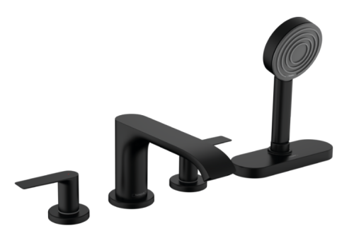 Смеситель Hansgrohe Vivenis 75444670 на борт ванны черный матовый