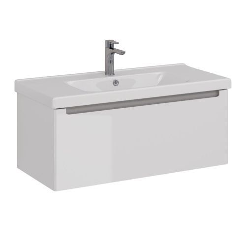 Тумба под раковину LeMark Buno mini LM05BM100T 96х45х39 подвесная цвет белый/серый