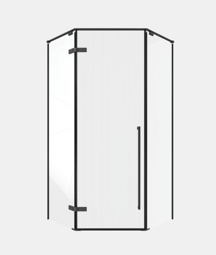 Душевой уголок Timo T70 90х90 стекло прозрачное профиль черный без поддона
