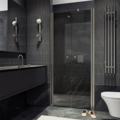 Душевая дверь Maybah Glass MGD-431-5 80х198 стекло тонированное профиль хром матовый