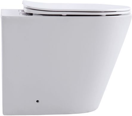 Унитаз приставной Aquanet Atago Atago 2.0 F белый с сиденьем микролифт безободковый каскадный смыв - фото 2