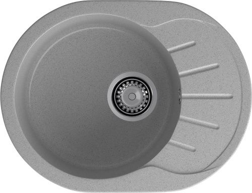 Кухонная мойка Granfest Rondo R-580L серый 58х45 цвет серый поверхность матовая