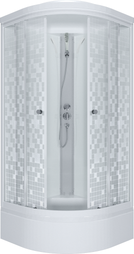 Душевая кабина Тритон Мозаика Щ0000061846 90х90 четверть круга с крышей ориентация универсальная