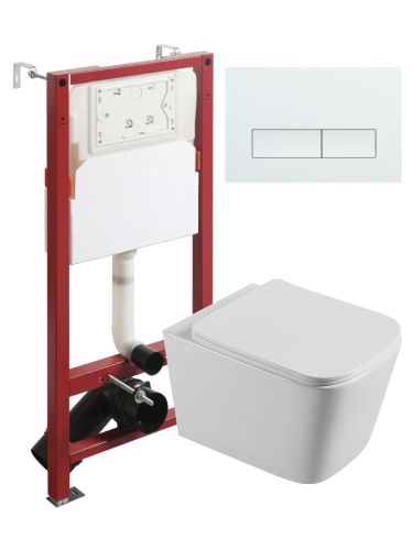 Комплект унитаз с инсталляцией и клавишей смыва Agger ATI04100+APB288