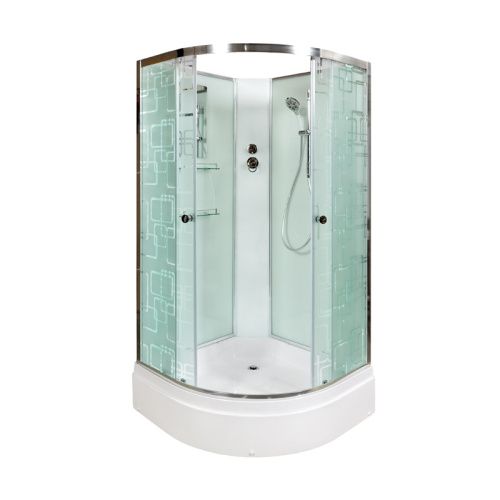 Душевая кабина AvaCan EM2780N 80х80 четверть круга без крыши ориентация универсальная