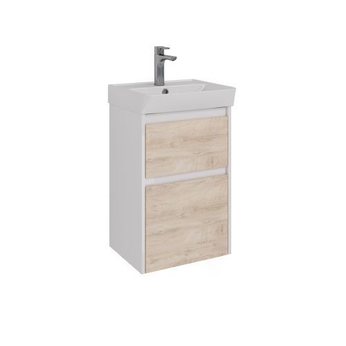 Тумба под раковину LeMark Combi LM03C45T-dub 43х35х65 напольная/подвесная цвет дуб канти/белый