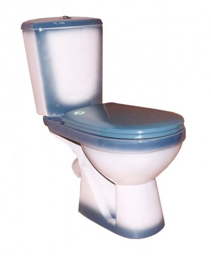 Унитаз-компакт напольный с бачком Rosa Комфорт Вн УнЗ09 зеленый с сиденьем каскадный смыв