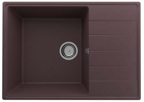 Кухонная мойка Ulgran Quartz Prima 700-06 70х50 цвет темно-коричневый поверхность матовая