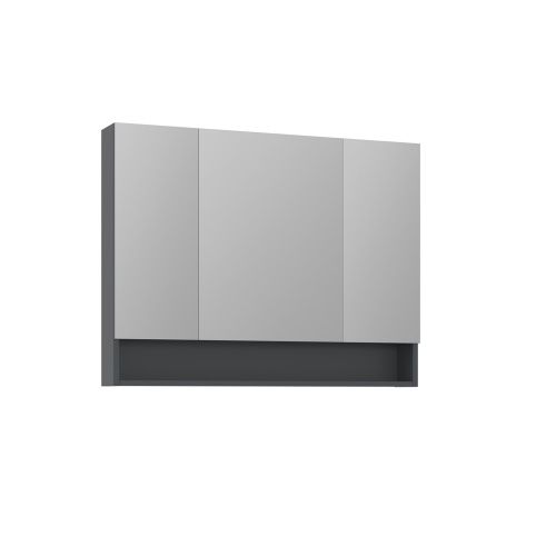 Зеркало-шкаф Orka Malta 3001311 100х16х78 подвесной цвет антрацит матовый