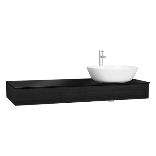 Тумба под раковину Vitra Origin 65682 120х48х14 подвесная цвет черный дуб