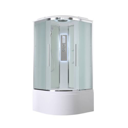 Душевая кабина AvaCan EM EM5010LED 100х100 четверть круга с крышей ориентация универсальная