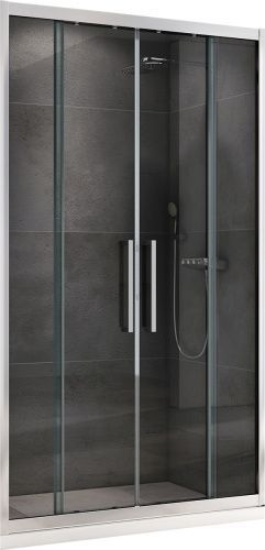 Душевая дверь Abber Schwarzer Diamant AG33140H 140х195 стекло прозрачное профиль хром глянцевый