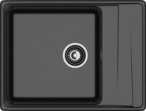 Кухонная мойка Granfest Level LV-660L черный 66х50 цвет черный поверхность матовая