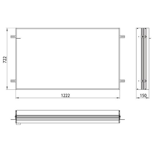 Встраиваемая рама для зеркального шкафа Emco Asis 9497 000 13