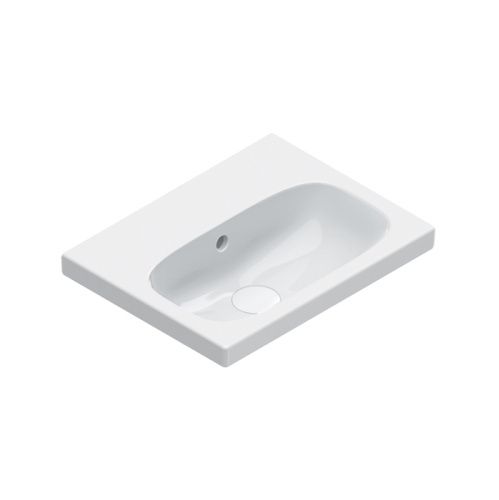 Раковина керамическая Catalano Alvea 45 см 620450001 подвесная цвет белый без отверстий под смеситель