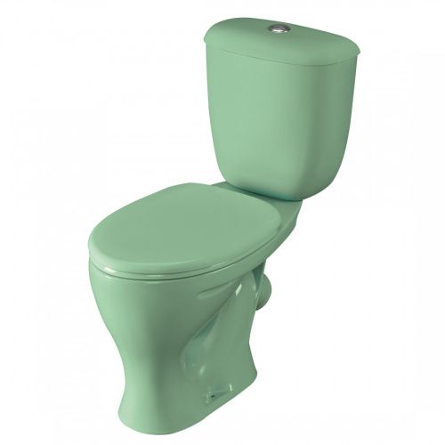 Унитаз-компакт напольный с бачком Santeri Воротынский 1P4017S0400BF салатовый с сиденьем каскадный смыв