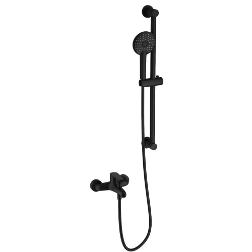 Душевой гарнитур со смесителем Wonzon & Woghand Alfa WW-AE3205-MB настенный черный