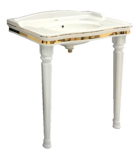 Раковина из сантехнического фарфора Creavit Antik AN080-00CB00E-AD00 80х50 подвесная цвет белый 1 отверстие под смеситель