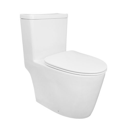 Унитаз напольный с бачком Creo Ceramique One ON0101 белый без сиденья безободковый каскадный смыв