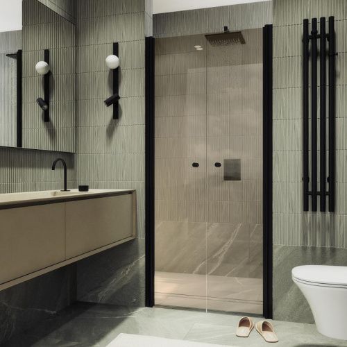 Душевая дверь Maybah Glass MGD-427-6 120х198 стекло тонированное профиль черный