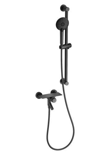 Душевой гарнитур со смесителем Wonzon & Woghand Click WW-FE05L222-BGG настенный графит