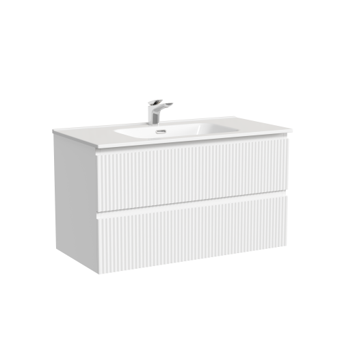 Тумба под раковину Sancos SNOB R SNR90W 89х45х50 подвесная цвет белый