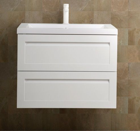 Тумба под раковину Art&Max PLATINO AM-Platino-600-2C-SO-BL-Cer 60х47х55 подвесная цвет белый глянцевый - фото 2