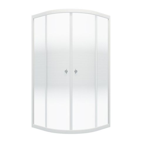 Душевой уголок Тритон Лайт Щ0000064835 90х90 стекло матовое с узором профиль белый без поддона