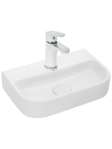 Раковина из санфаянса WeltWasser WW SK 10000003881 38х25 подвесная цвет белый глянцевый