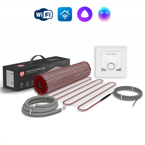 Нагревательный мат для теплого пола Royal Thermo RTFM 2-150-1 комплект с RTI-16