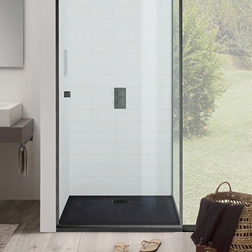 Душевой поддон Globo Docciapietra 90х90 искусственный камень черный