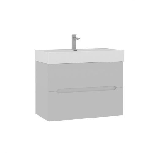 Тумба с раковиной Orka Malta 5001474 80х47х63 цвет серый матовый