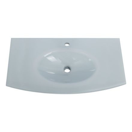 Раковина стеклянная Cezares 82416 101х55 подвесная цвет белый глянцевый 1 отверстие под смеситель