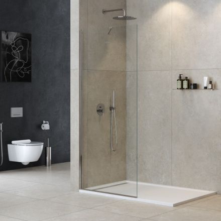 Душевая перегородка Cezares LIBERTA LIBERTA-L-1-TB-90-C-Cr 90х195 стекло прозрачное профиль хром глянцевый