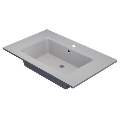 Раковина из искусственного камня Uperwood Parma Quartz 291003005 77х48 полувстраиваемая цвет белый