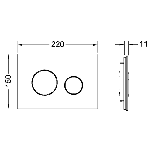 Панель смыва механическая Tece TECEloop 9240654 цвет черный/белый - фото 2
