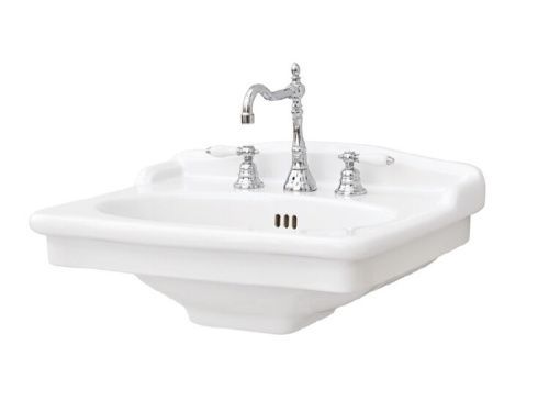 Раковина керамическая Artceram Hermitage HEL002 01 00 68х55 подвесная цвет белый 1 отверстие под смеситель