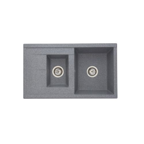 Кухонная мойка Aquaton Делия 1A716232DE230 87х51 цвет серый поверхность матовая