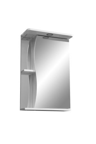 Зеркало-шкаф Stella Polar Волна SP-00000032 50х24х70 подвесной цвет белый