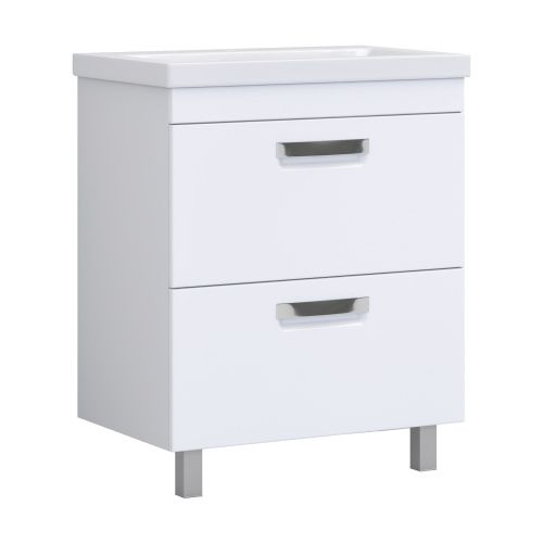 Тумба под раковину Vigo Plaza tn.PLA.FOS.70.2Y 66х43х70 напольная цвет белый