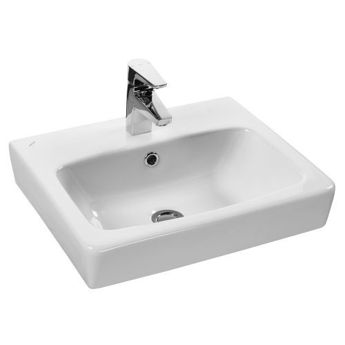 Раковина из сантехнического фарфора Santek Нео WH302184 50х43 накладная цвет белый