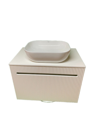 Тумба с раковиной Sintesi STL.W7815_SIN-LVB-APP-403 80х55х50 подвесная цвет белый