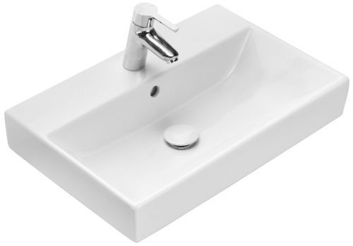 Раковина из сантехнического фарфора Roca OLETA 7.3274.C.400.Y 60х39 накладная цвет белый 1 отверстие под смеситель