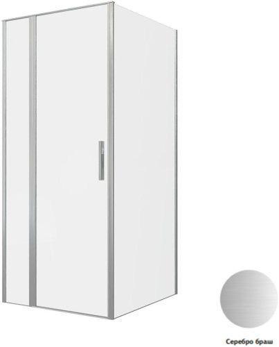 Душевой уголок Allen Brau Priority 3.31026.BA + 3.31047.BA 90х100 стекло прозрачное профиль серебро брашированное без поддона