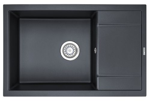 Кухонная мойка Granula 7805, ШВАРЦ 78х50 цвет черный поверхность матовая