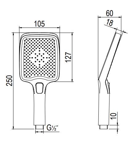Душевая система Rush Thira TR3635-60Grey встраиваемая в стену цвет графит - фото 4