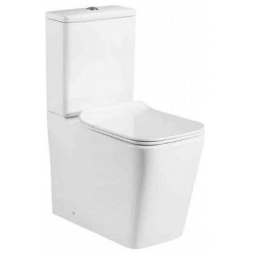 Унитаз-компакт напольный с бачком Relisan FM 501 Гл000026453 белый с сиденьем микролифт безободковый смыв торнадо