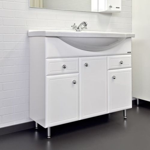 Тумба с раковиной Comforty Сочи 00004134582CF 99х52х88 напольная цвет белый