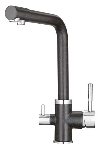 Смеситель для кухни Granula 2015 ЧЁРНЫЙ на мойку черный